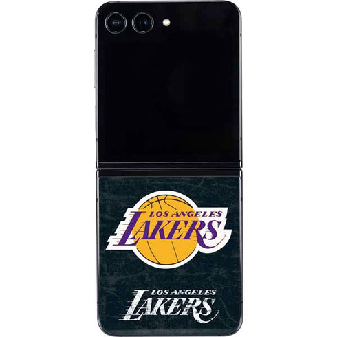 NBA Los Angeles Lakers Black Primary Logo Galaxy Z Flip5 5G Skin